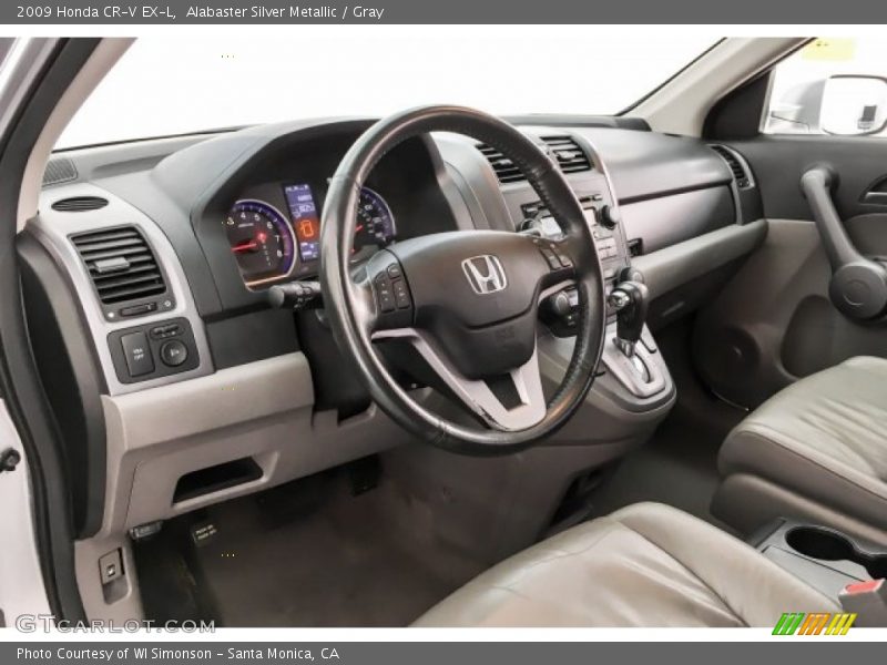 Alabaster Silver Metallic / Gray 2009 Honda CR-V EX-L