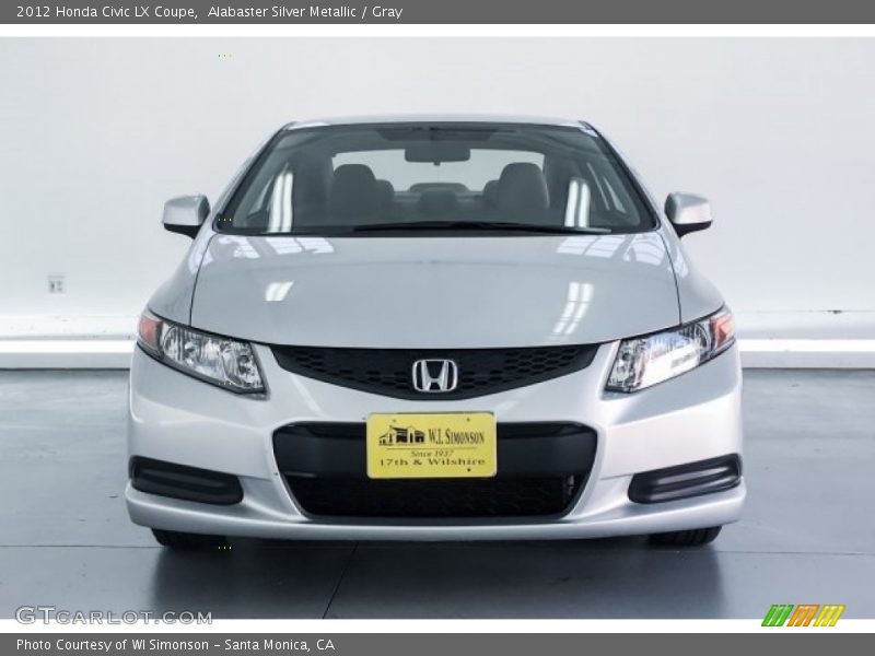 Alabaster Silver Metallic / Gray 2012 Honda Civic LX Coupe