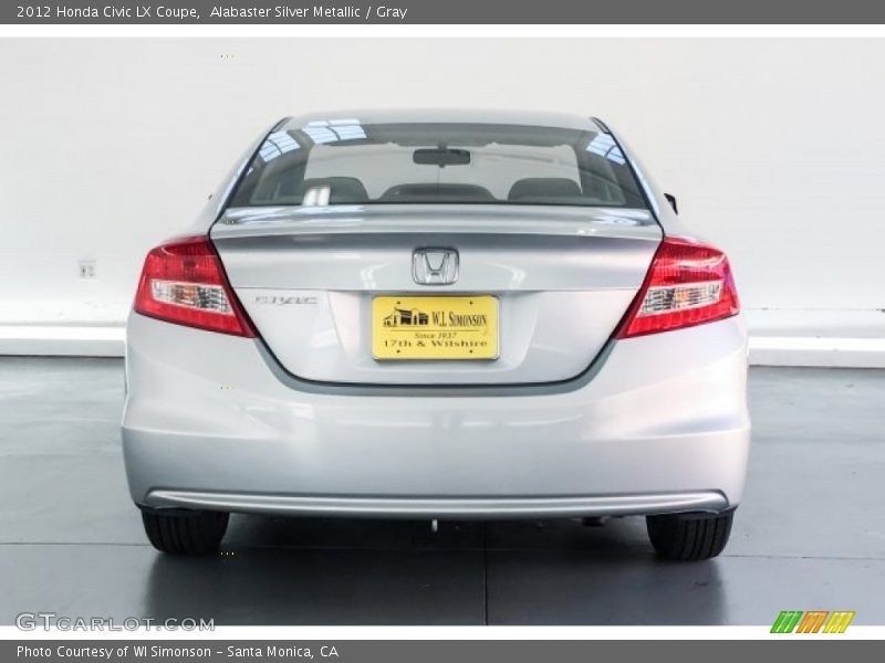 Alabaster Silver Metallic / Gray 2012 Honda Civic LX Coupe
