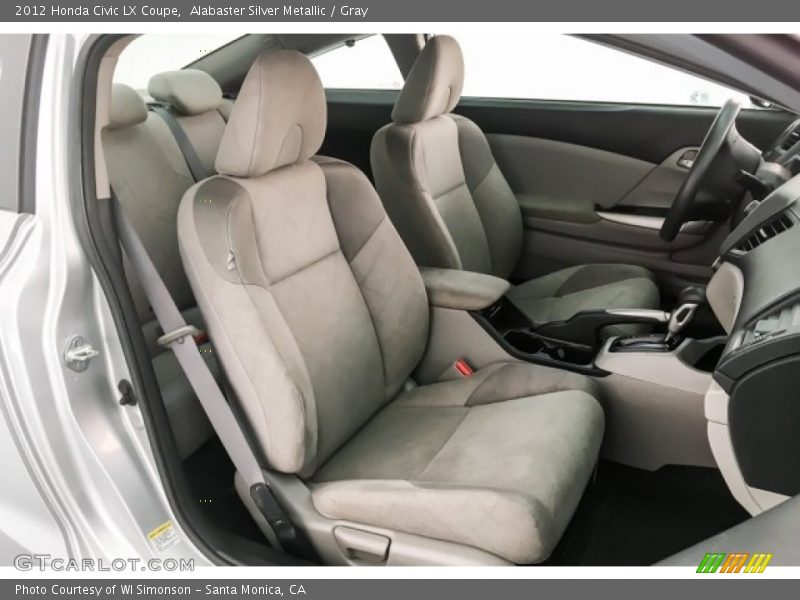 Alabaster Silver Metallic / Gray 2012 Honda Civic LX Coupe