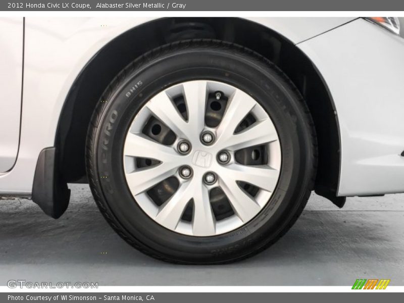 Alabaster Silver Metallic / Gray 2012 Honda Civic LX Coupe