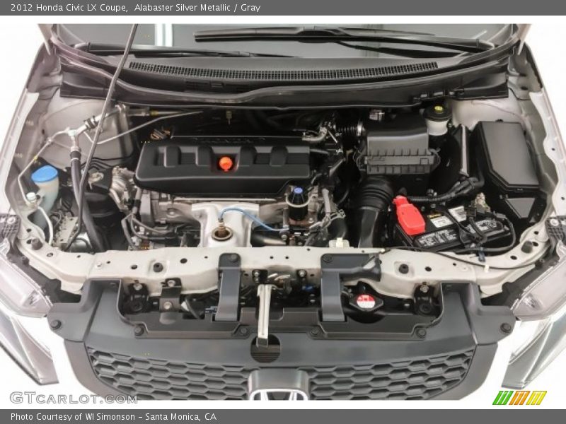 Alabaster Silver Metallic / Gray 2012 Honda Civic LX Coupe