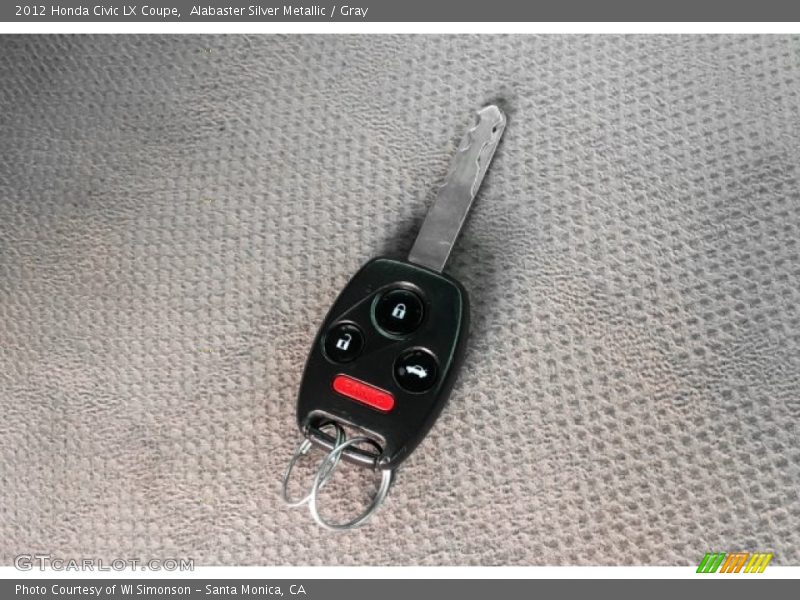 Alabaster Silver Metallic / Gray 2012 Honda Civic LX Coupe