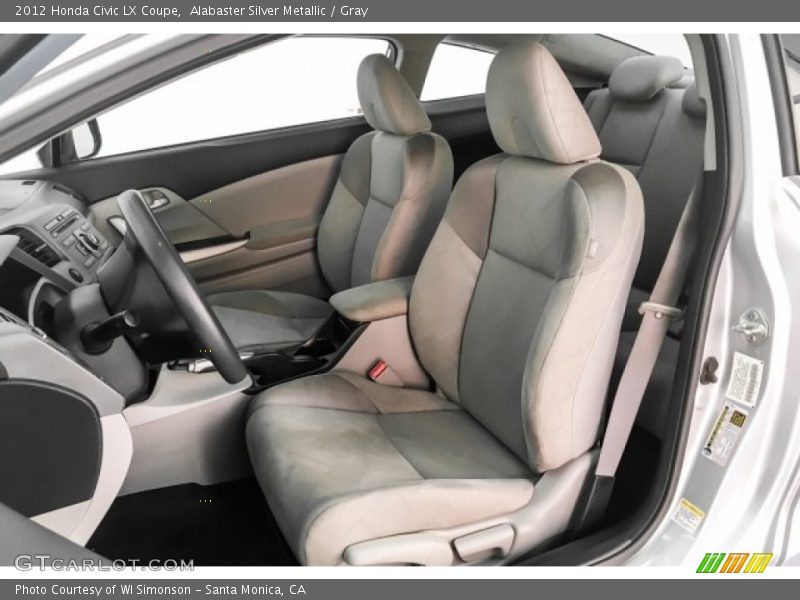Alabaster Silver Metallic / Gray 2012 Honda Civic LX Coupe