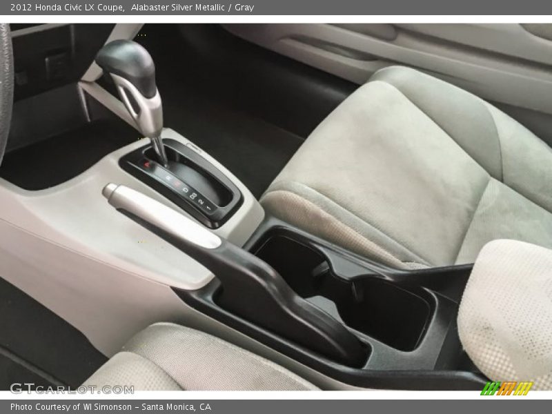 Alabaster Silver Metallic / Gray 2012 Honda Civic LX Coupe