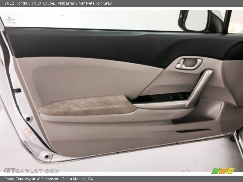 Alabaster Silver Metallic / Gray 2012 Honda Civic LX Coupe