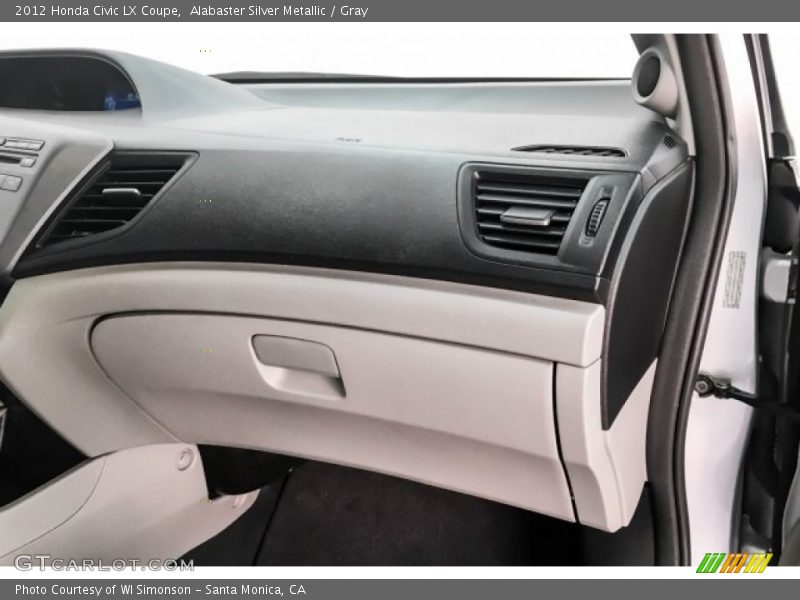 Alabaster Silver Metallic / Gray 2012 Honda Civic LX Coupe