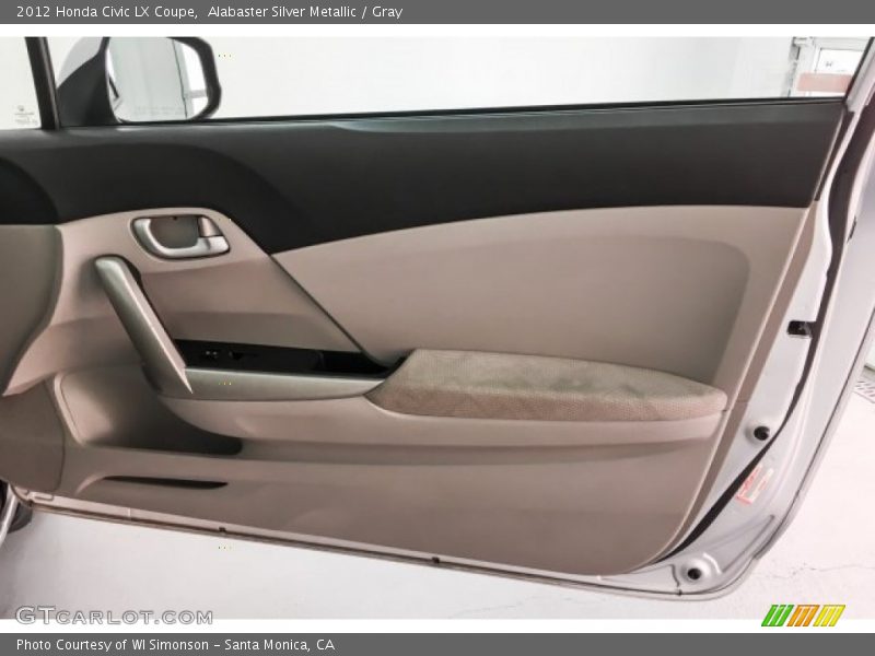 Alabaster Silver Metallic / Gray 2012 Honda Civic LX Coupe