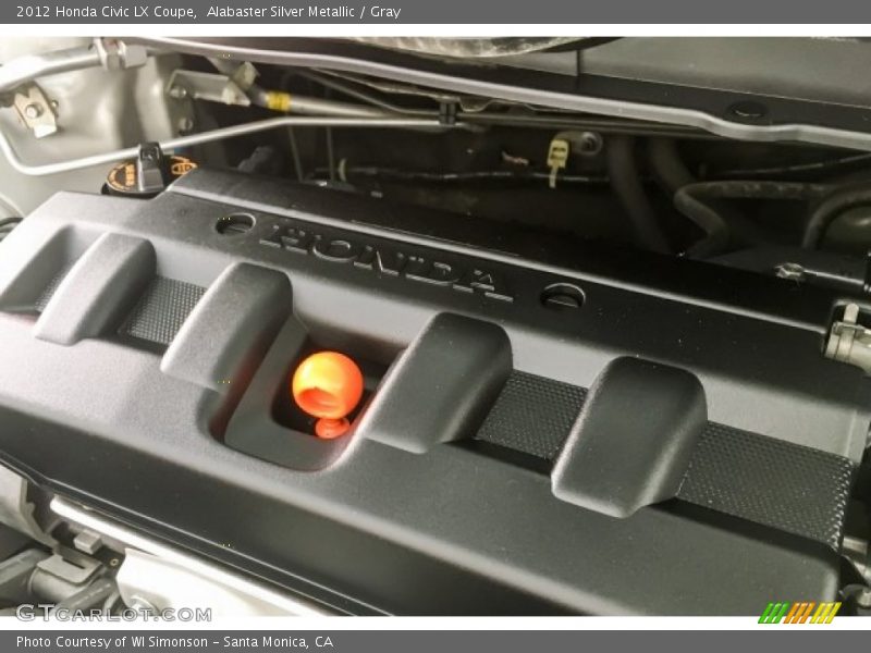 Alabaster Silver Metallic / Gray 2012 Honda Civic LX Coupe