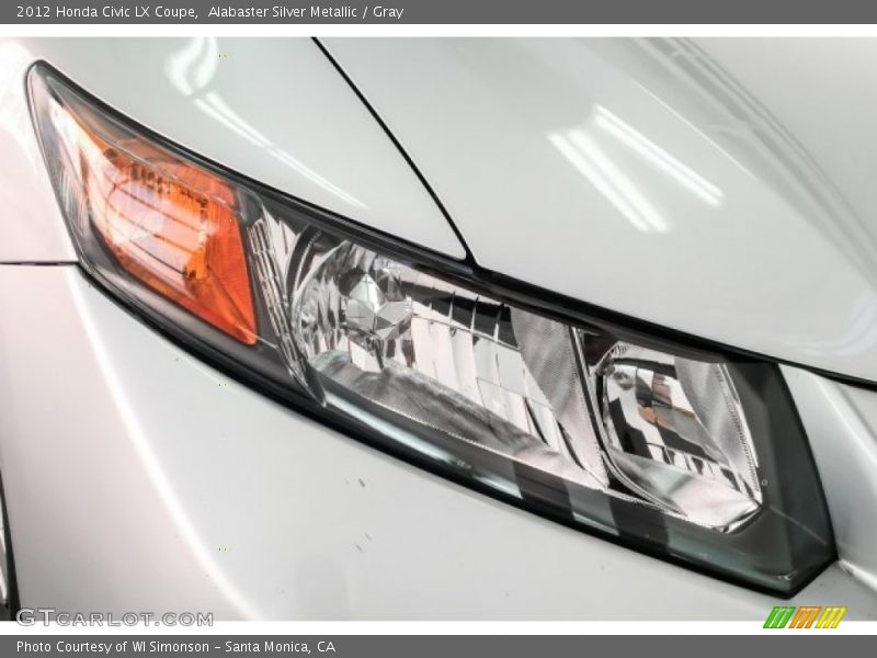 Alabaster Silver Metallic / Gray 2012 Honda Civic LX Coupe