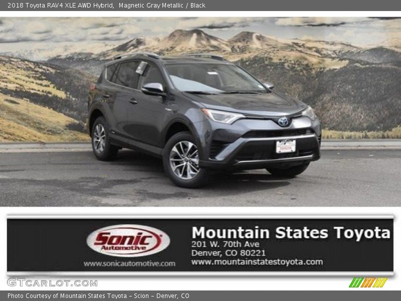 Magnetic Gray Metallic / Black 2018 Toyota RAV4 XLE AWD Hybrid