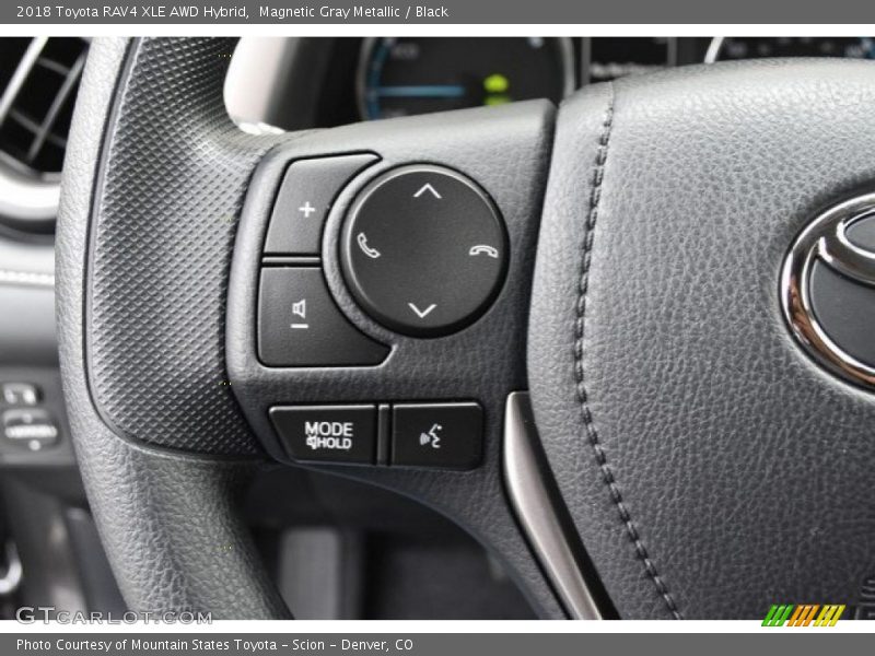 Magnetic Gray Metallic / Black 2018 Toyota RAV4 XLE AWD Hybrid