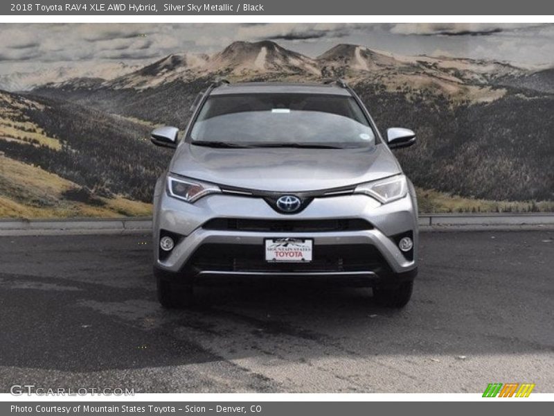 Silver Sky Metallic / Black 2018 Toyota RAV4 XLE AWD Hybrid