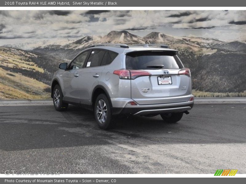 Silver Sky Metallic / Black 2018 Toyota RAV4 XLE AWD Hybrid