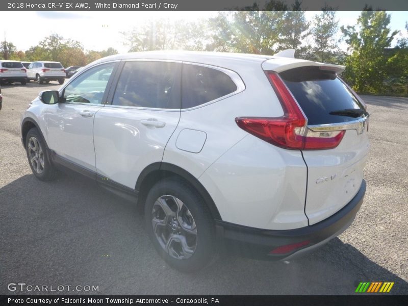 White Diamond Pearl / Gray 2018 Honda CR-V EX AWD