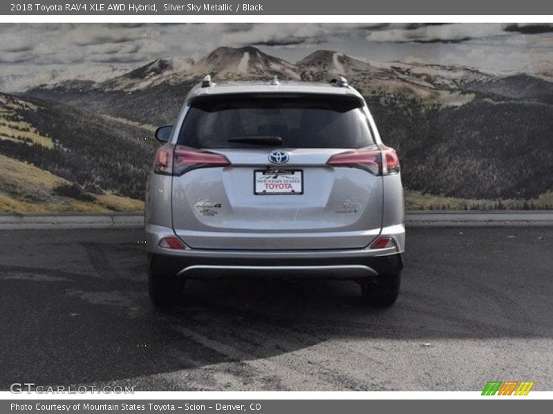 Silver Sky Metallic / Black 2018 Toyota RAV4 XLE AWD Hybrid
