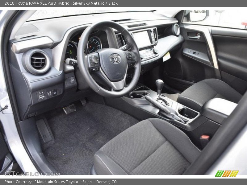 Silver Sky Metallic / Black 2018 Toyota RAV4 XLE AWD Hybrid