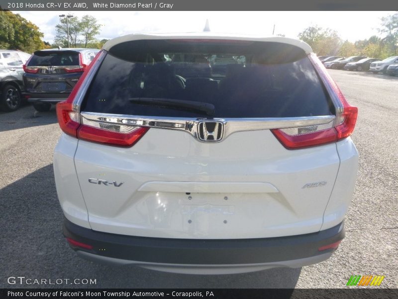 White Diamond Pearl / Gray 2018 Honda CR-V EX AWD