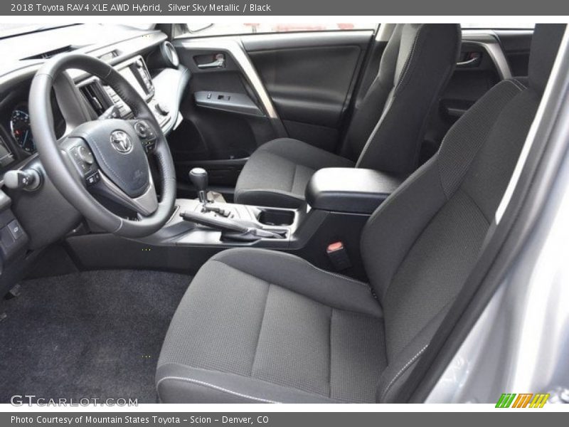 Silver Sky Metallic / Black 2018 Toyota RAV4 XLE AWD Hybrid