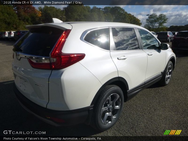 White Diamond Pearl / Gray 2018 Honda CR-V EX AWD