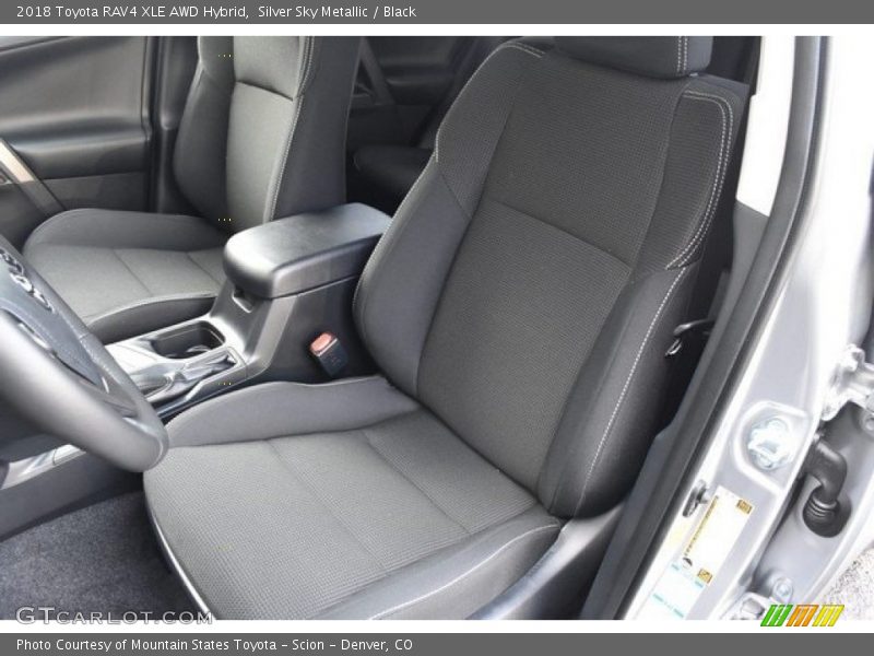 Silver Sky Metallic / Black 2018 Toyota RAV4 XLE AWD Hybrid