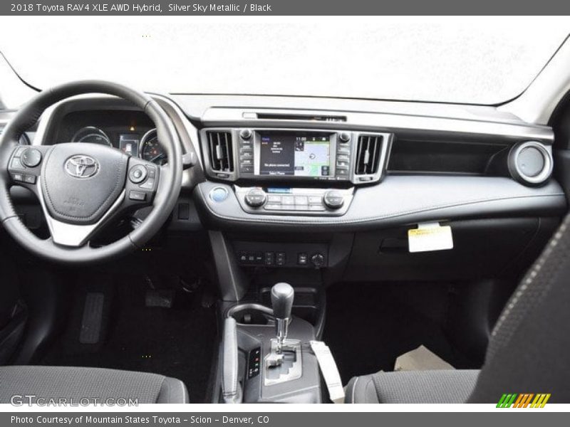Silver Sky Metallic / Black 2018 Toyota RAV4 XLE AWD Hybrid