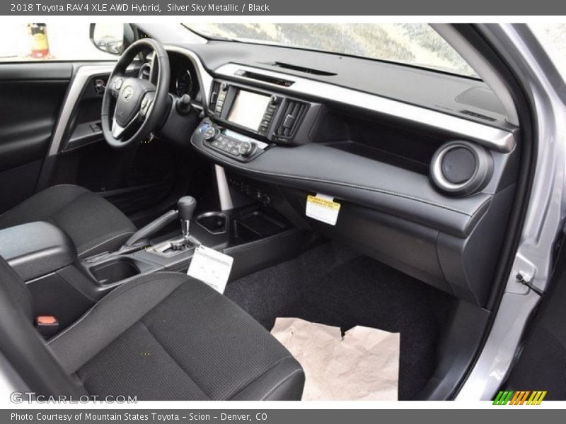 Silver Sky Metallic / Black 2018 Toyota RAV4 XLE AWD Hybrid