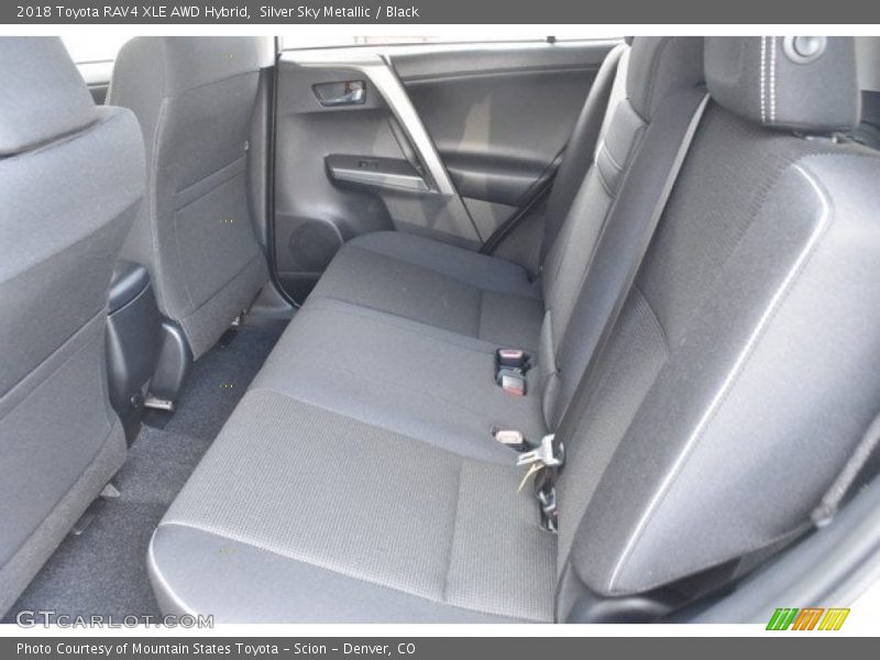 Silver Sky Metallic / Black 2018 Toyota RAV4 XLE AWD Hybrid