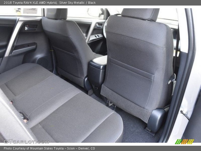 Silver Sky Metallic / Black 2018 Toyota RAV4 XLE AWD Hybrid