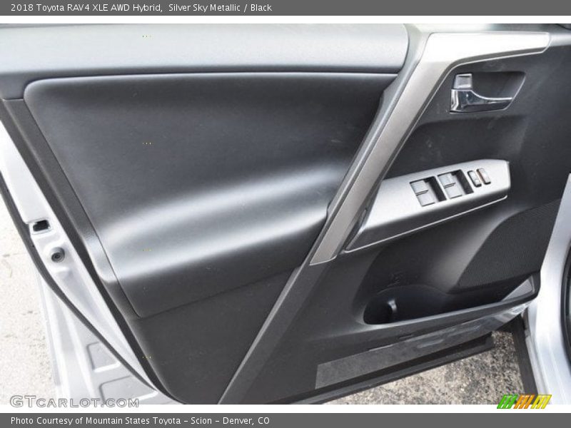 Silver Sky Metallic / Black 2018 Toyota RAV4 XLE AWD Hybrid