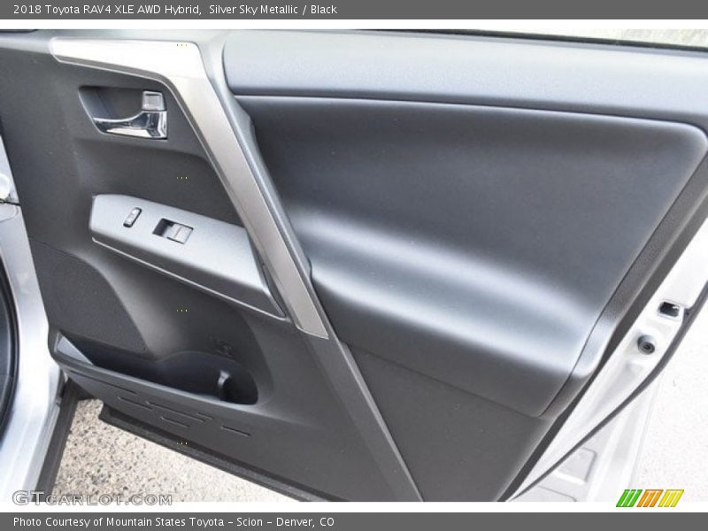 Silver Sky Metallic / Black 2018 Toyota RAV4 XLE AWD Hybrid