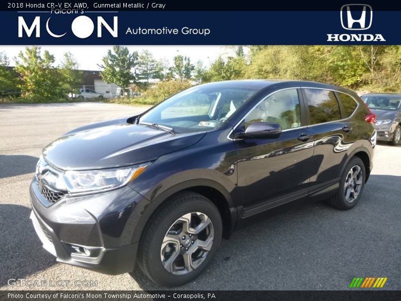 Gunmetal Metallic / Gray 2018 Honda CR-V EX AWD