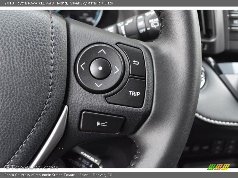Silver Sky Metallic / Black 2018 Toyota RAV4 XLE AWD Hybrid