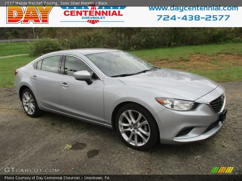 Sonic Silver Metallic / Black 2017 Mazda Mazda6 Touring