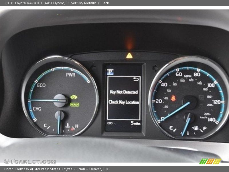 Silver Sky Metallic / Black 2018 Toyota RAV4 XLE AWD Hybrid