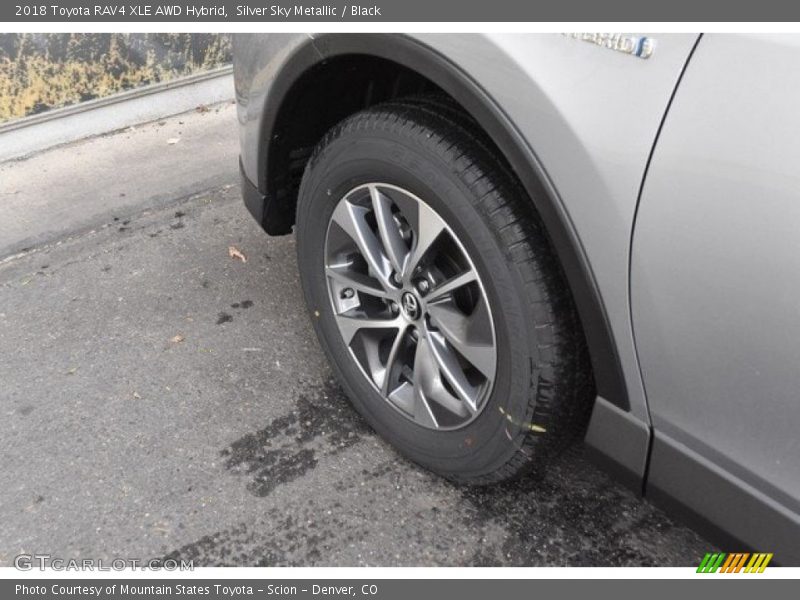 Silver Sky Metallic / Black 2018 Toyota RAV4 XLE AWD Hybrid