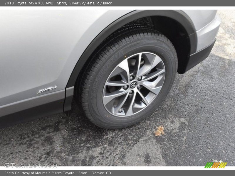 Silver Sky Metallic / Black 2018 Toyota RAV4 XLE AWD Hybrid