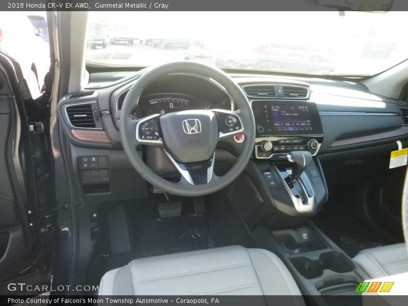 Gunmetal Metallic / Gray 2018 Honda CR-V EX AWD