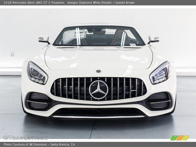 designo Diamond White Metallic / Saddle Brown 2018 Mercedes-Benz AMG GT C Roadster