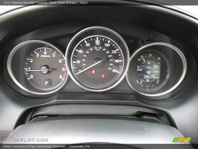 Sonic Silver Metallic / Black 2017 Mazda Mazda6 Touring