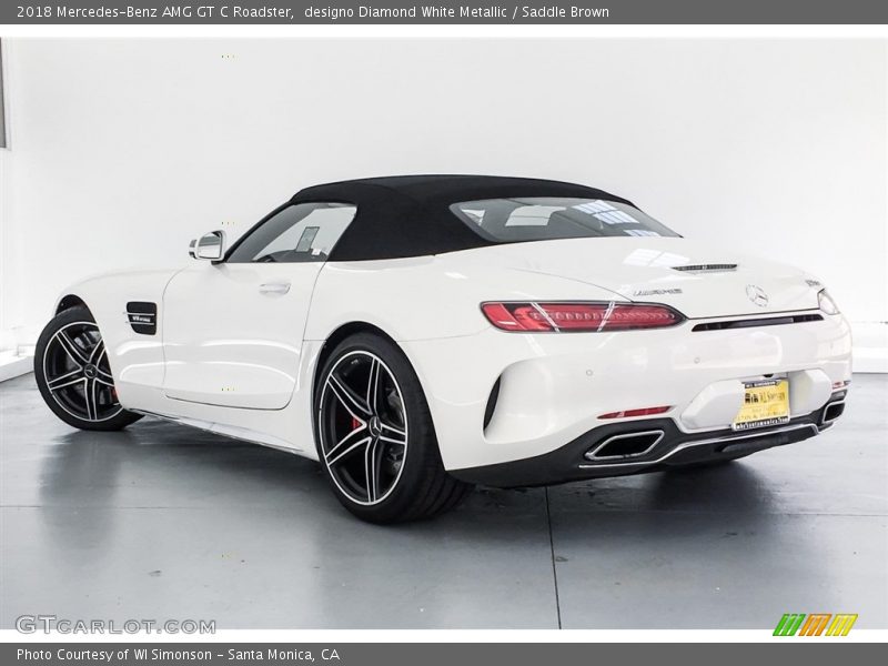 designo Diamond White Metallic / Saddle Brown 2018 Mercedes-Benz AMG GT C Roadster