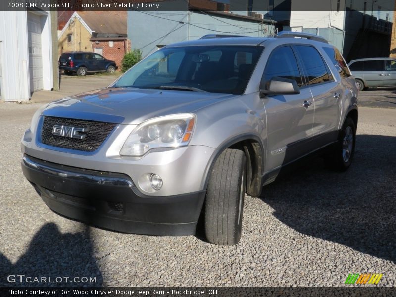 Liquid Silver Metallic / Ebony 2008 GMC Acadia SLE