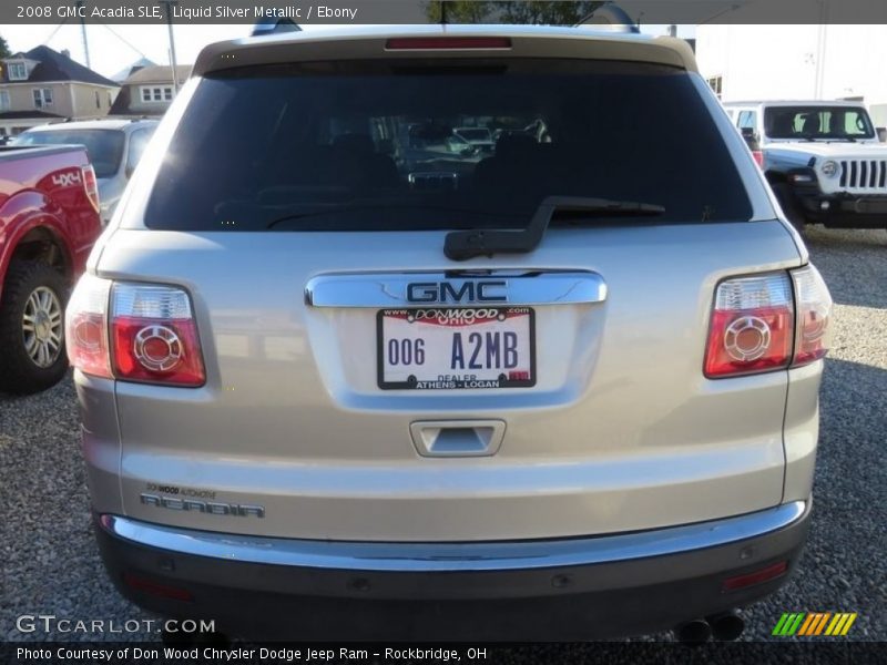 Liquid Silver Metallic / Ebony 2008 GMC Acadia SLE