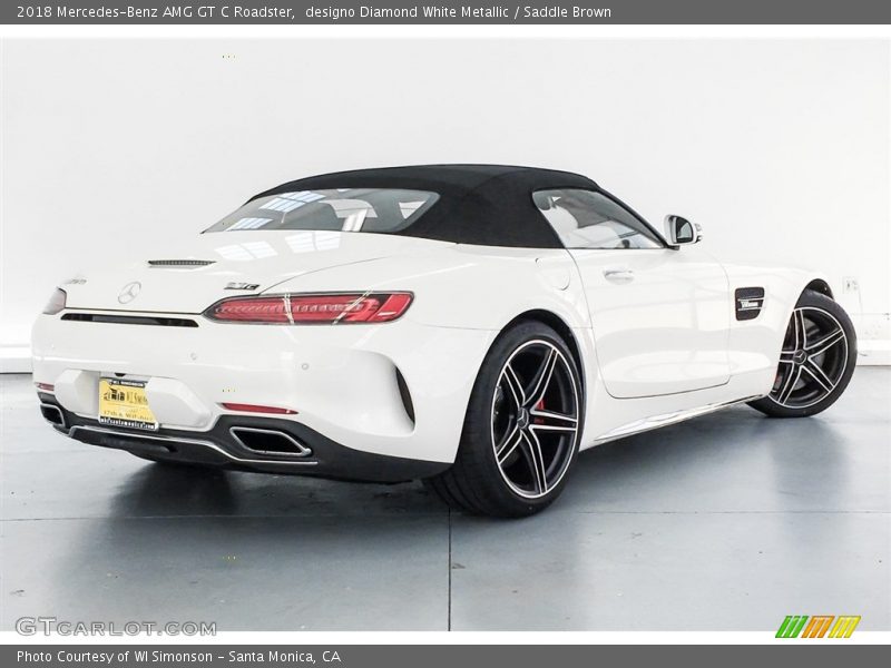 designo Diamond White Metallic / Saddle Brown 2018 Mercedes-Benz AMG GT C Roadster
