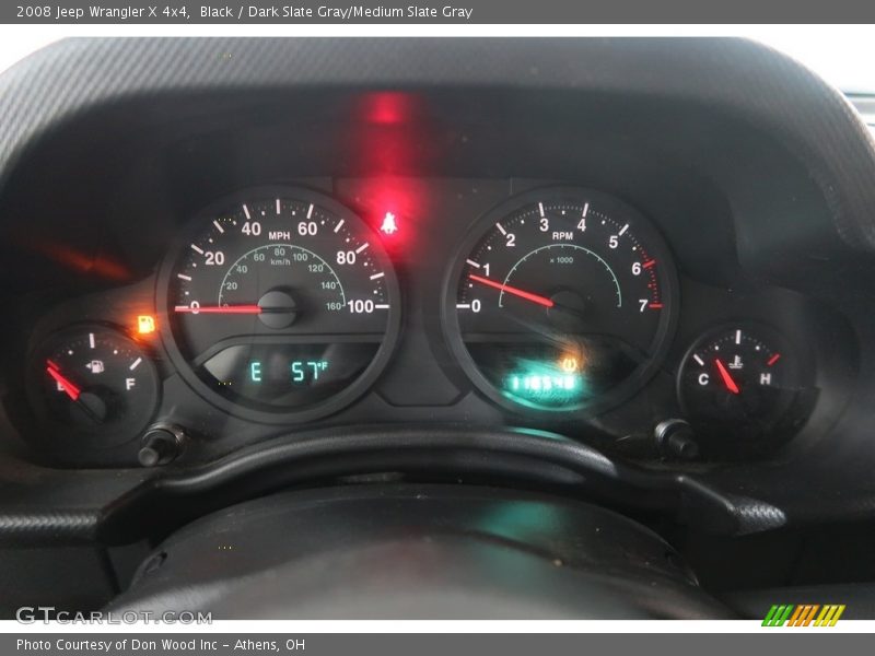 Black / Dark Slate Gray/Medium Slate Gray 2008 Jeep Wrangler X 4x4