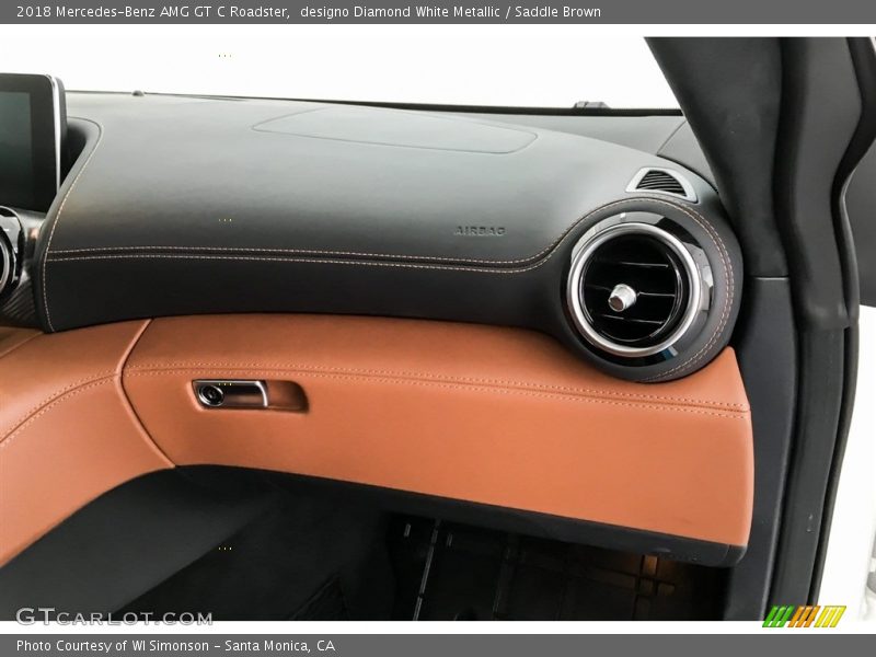 designo Diamond White Metallic / Saddle Brown 2018 Mercedes-Benz AMG GT C Roadster