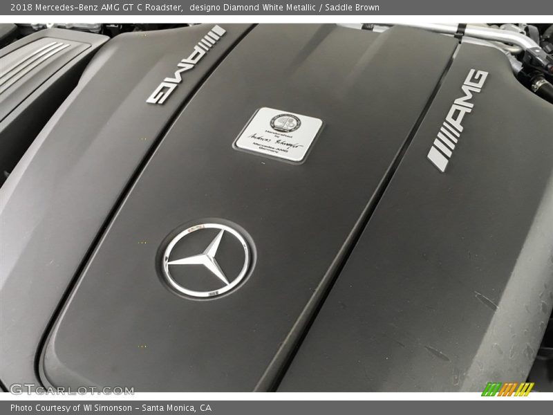designo Diamond White Metallic / Saddle Brown 2018 Mercedes-Benz AMG GT C Roadster