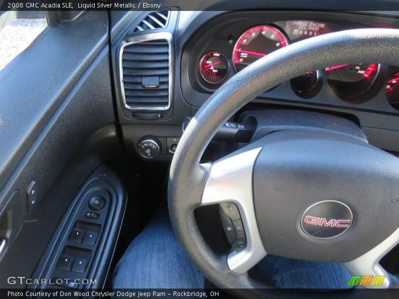 Liquid Silver Metallic / Ebony 2008 GMC Acadia SLE