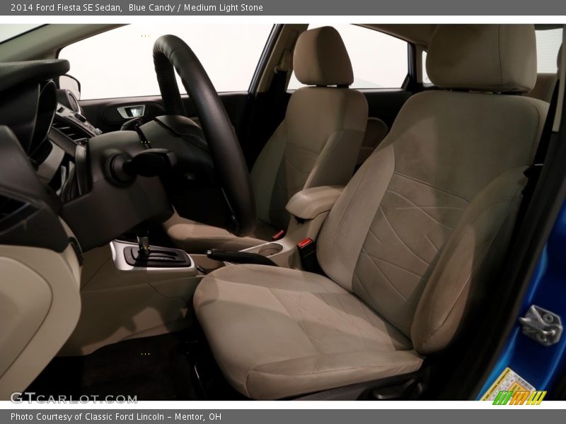 Blue Candy / Medium Light Stone 2014 Ford Fiesta SE Sedan
