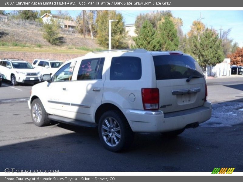 Cool Vanilla White / Dark Slate Gray/Light Slate Gray 2007 Chrysler Aspen Limited HEMI 4WD